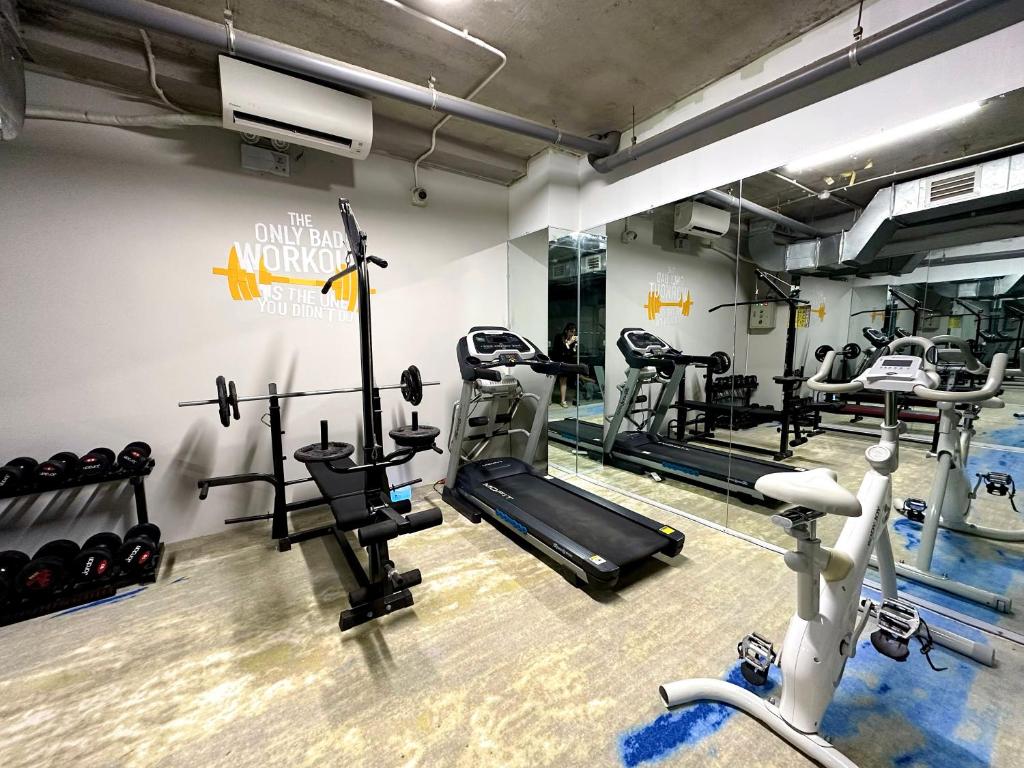 Fitness centrum a/nebo fitness zařízení v ubytování 22Land Classic Suites