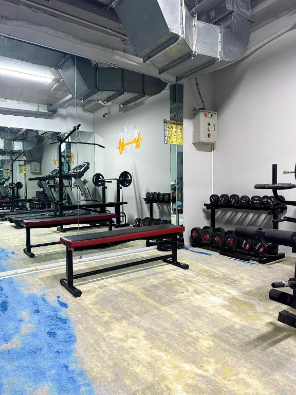 Fitness centrum a/nebo fitness zařízení v ubytování 22Land Classic Suites