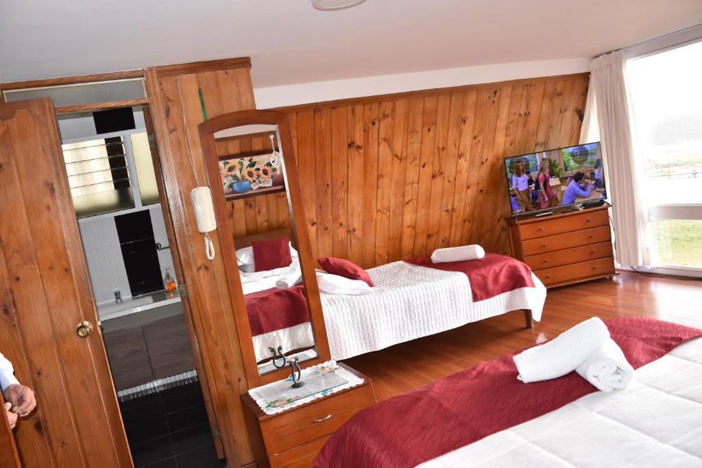 Postel nebo postele na pokoji v ubytování CHALET LOS PINOS