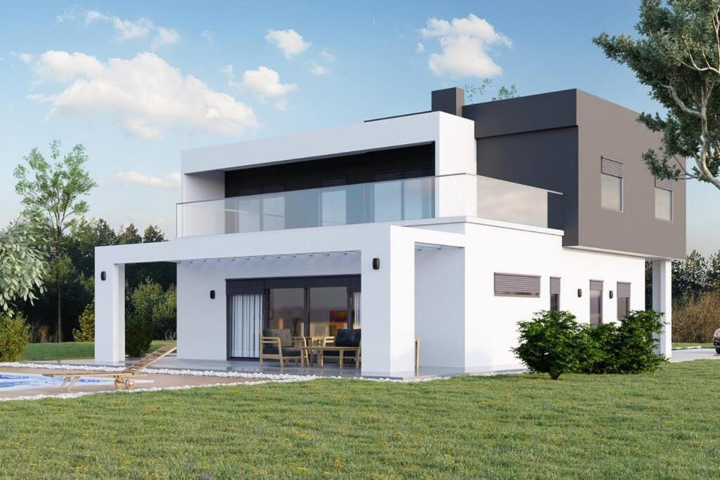 een weergave van een wit huis bij New! Luxury Villa Epic 1 - 50 m2 pool, in Istria in Butkovići