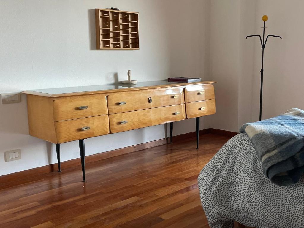 Letto o letti in una camera di Casa Calma