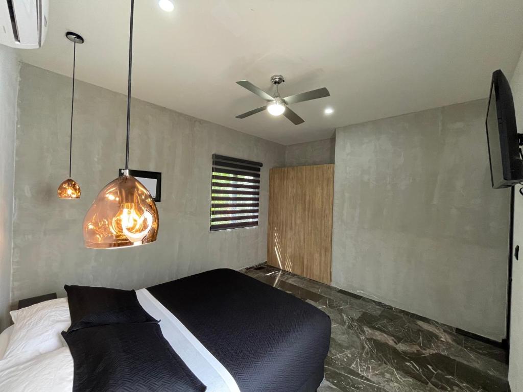 TV a/nebo společenská místnost v ubytování Hotel Suites La Negra