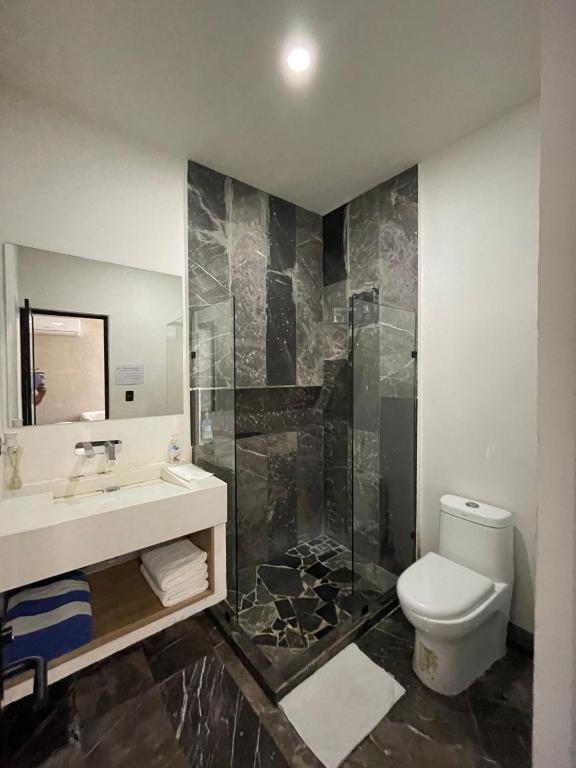 Koupelna v ubytování Hotel Suites La Negra