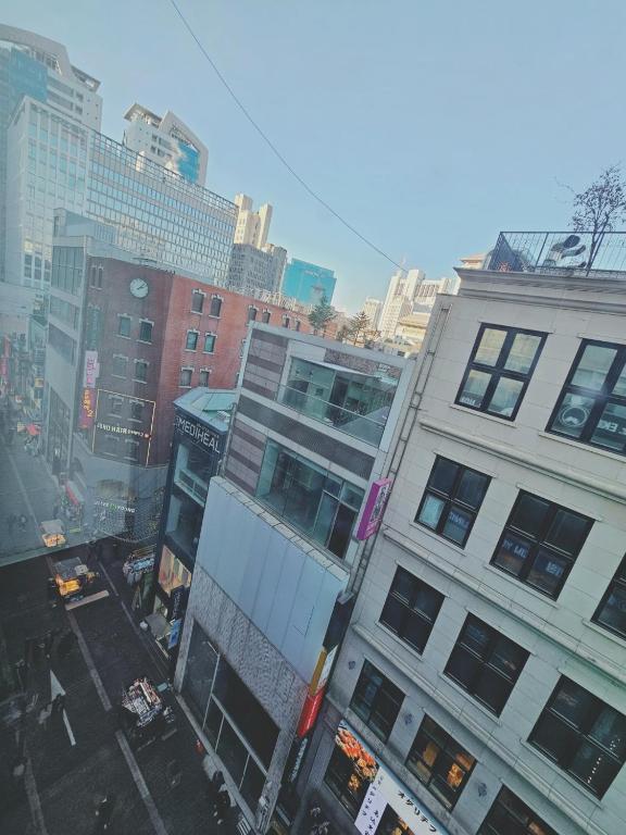Vista generica su Seul o vista sulla città dall'interno dell'ostello