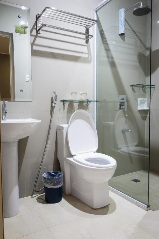Koupelna v ubytování GC Suites