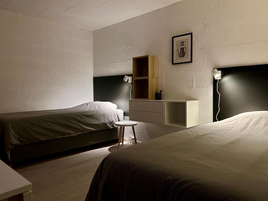 Postel nebo postele na pokoji v ubytování Simple room