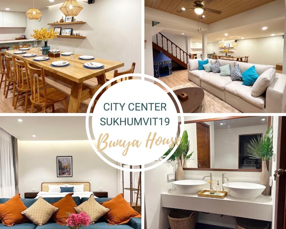 Ruang duduk di Bunya House near BTS Asok, Terminal21 Free BF