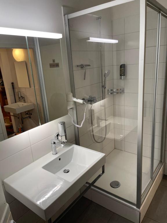 Koupelna v ubytování Hotel Swiss Bellevue Aathal