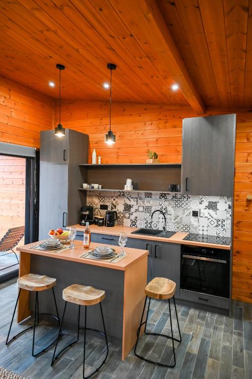 Kuchyň nebo kuchyňský kout v ubytování VB ECO SUITES