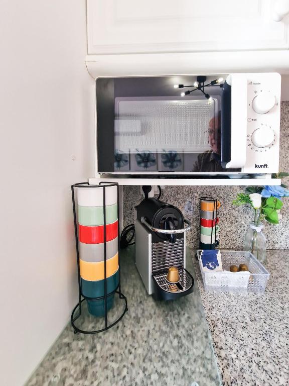 Kuchyň nebo kuchyňský kout v ubytování Apartment Rocha Varandas Amazing