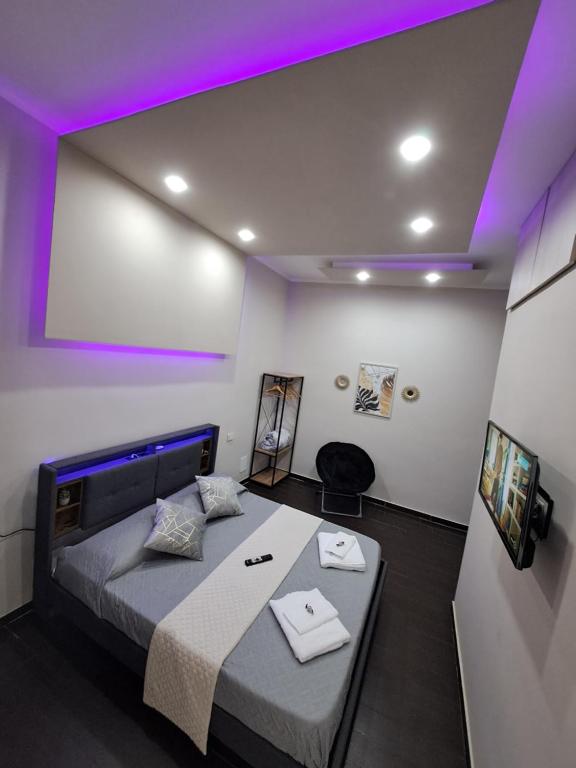 Ένα ή περισσότερα κρεβάτια σε δωμάτιο στο Aircraft services rooms