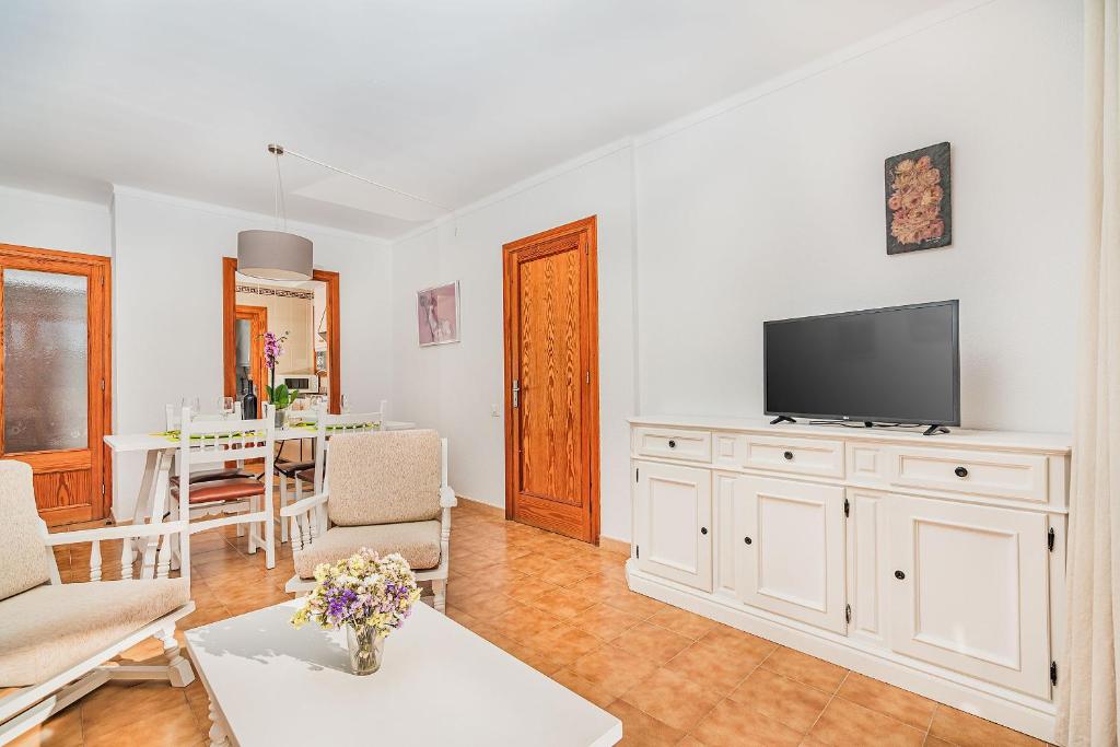 TV a/nebo společenská místnost v ubytování Apartamentos Bressol