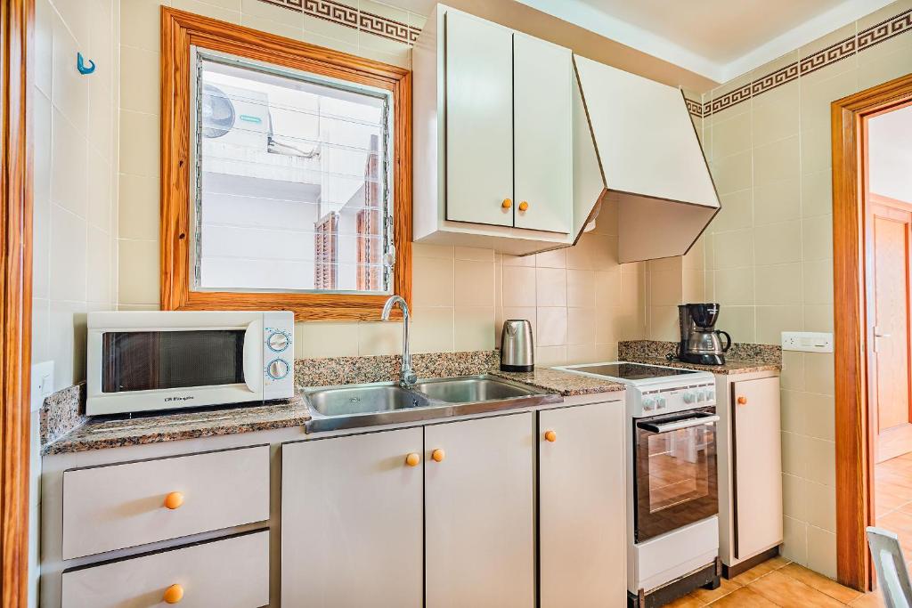 Kuchyň nebo kuchyňský kout v ubytování Apartamentos Bressol