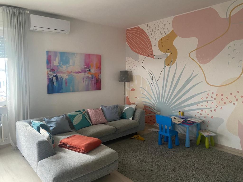 Posezení v ubytování Villa SAlice piano Terra