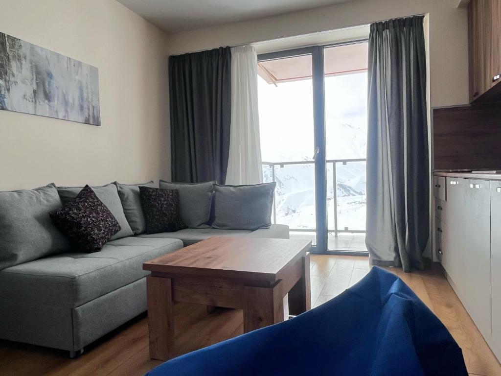 Posezení v ubytování Delux apartment for 6 guest, new gudauri