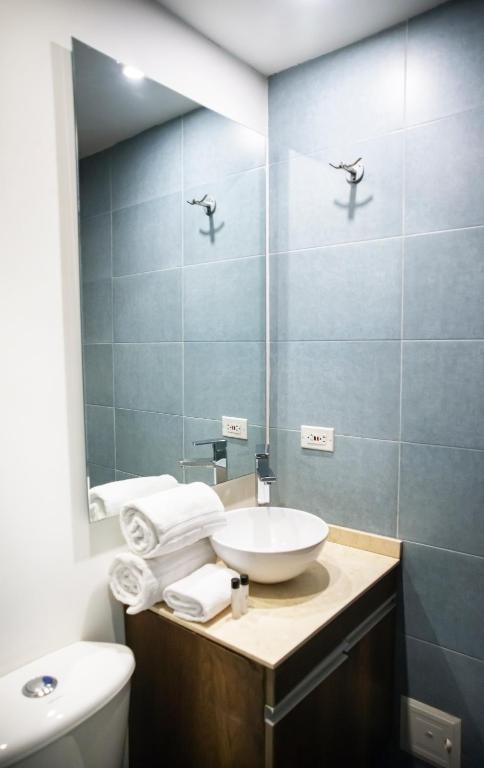Koupelna v ubytování Hotel Black Usaquen
