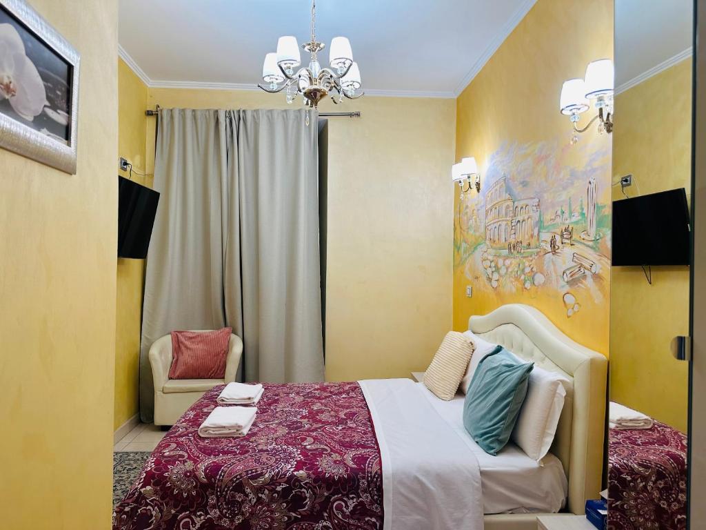 Postel nebo postele na pokoji v ubytování Rome Innitaly Affittacamere o GuestHouse