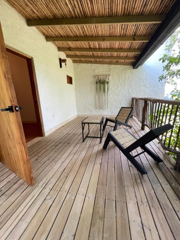 Balkón nebo terasa v ubytování Finca Hotel el Valhalla