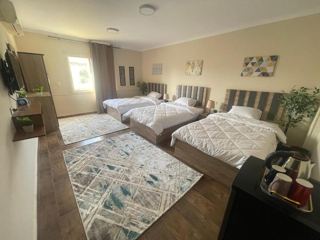 Voodi või voodid majutusasutuse Malek Pyramids Guest House toas