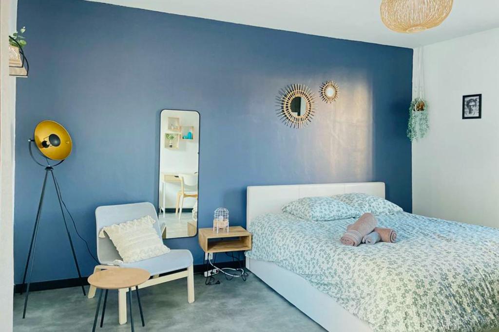 Postel nebo postele na pokoji v ubytování MyHome