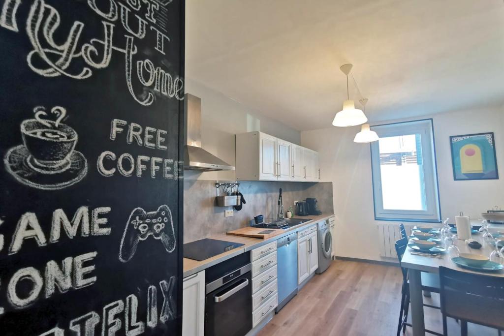 Kuchyň nebo kuchyňský kout v ubytování MyHome