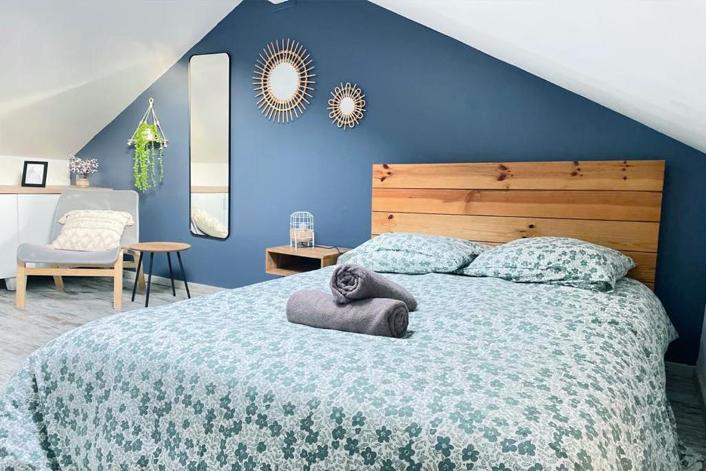 Postel nebo postele na pokoji v ubytování MyHome