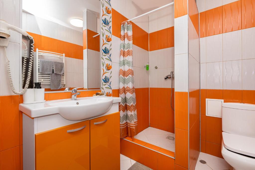Koupelna v ubytování Hotel ENZO