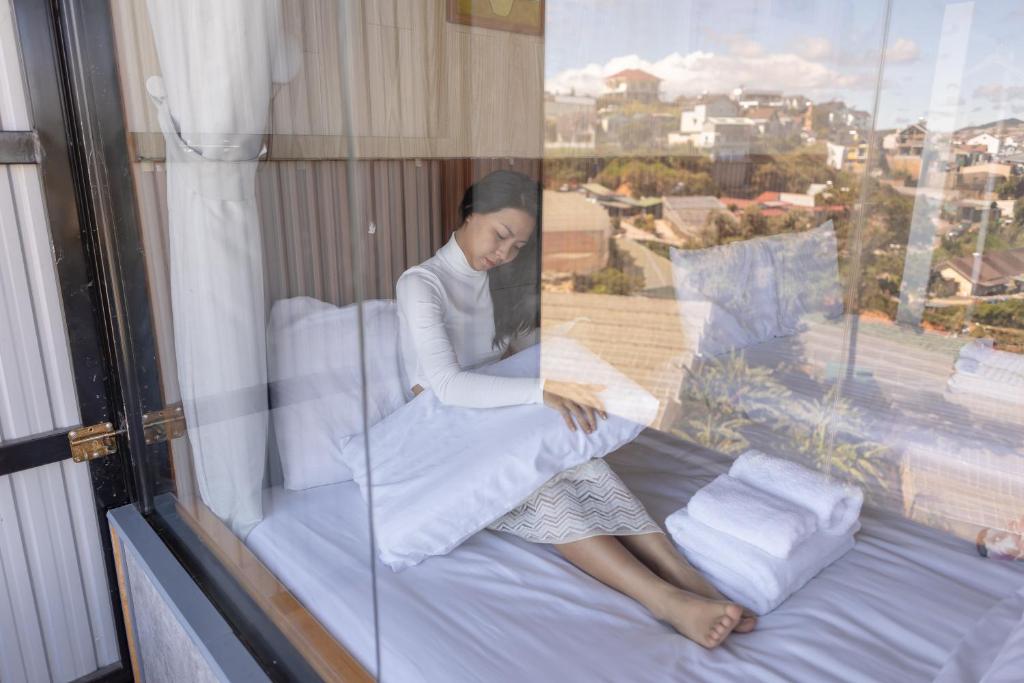 Balkón nebo terasa v ubytování AN PHÚ Home