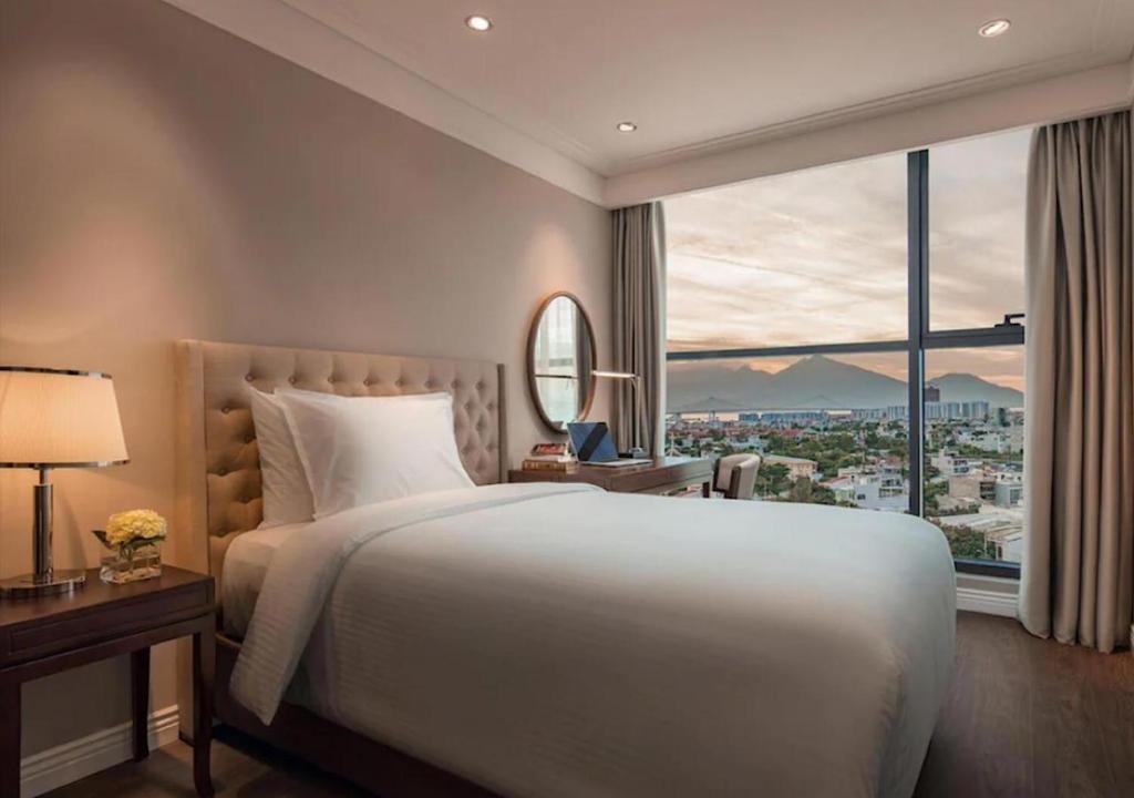 Ένα ή περισσότερα κρεβάτια σε δωμάτιο στο Luxury Apartment with Ocean View