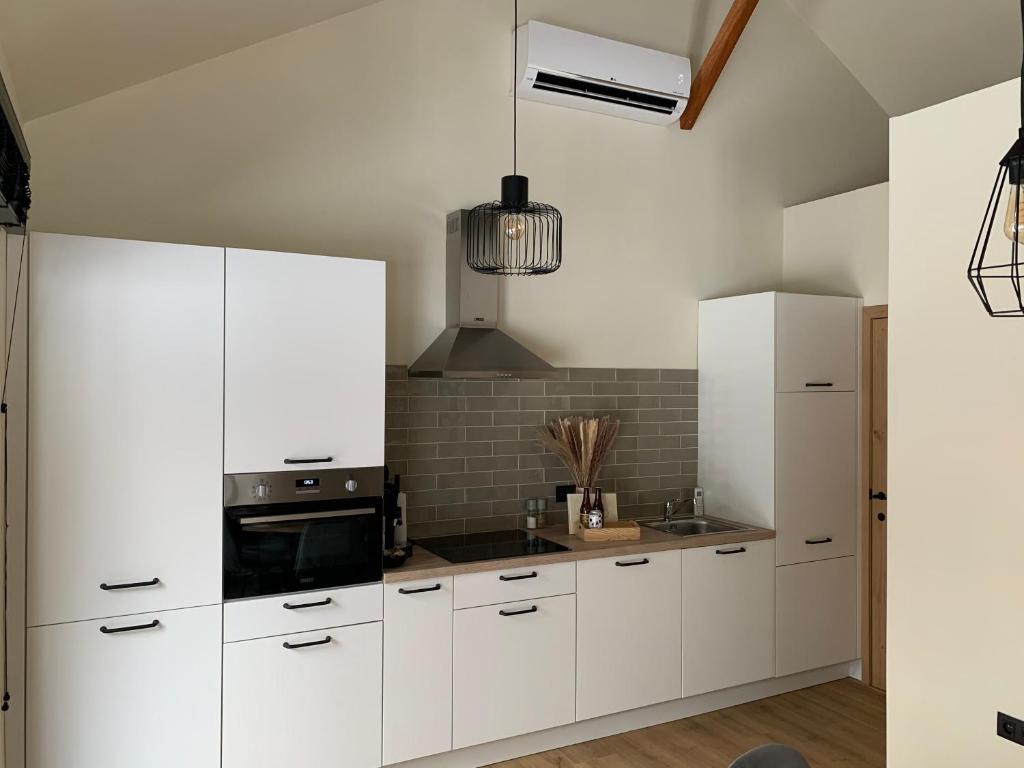 Kuchyň nebo kuchyňský kout v ubytování Chalet Liquidambar