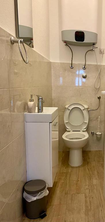 Koupelna v ubytování Apartman Noel Knin