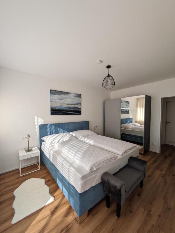 Postel nebo postele na pokoji v ubytování Charmante Ferienwohnung in VILLACH