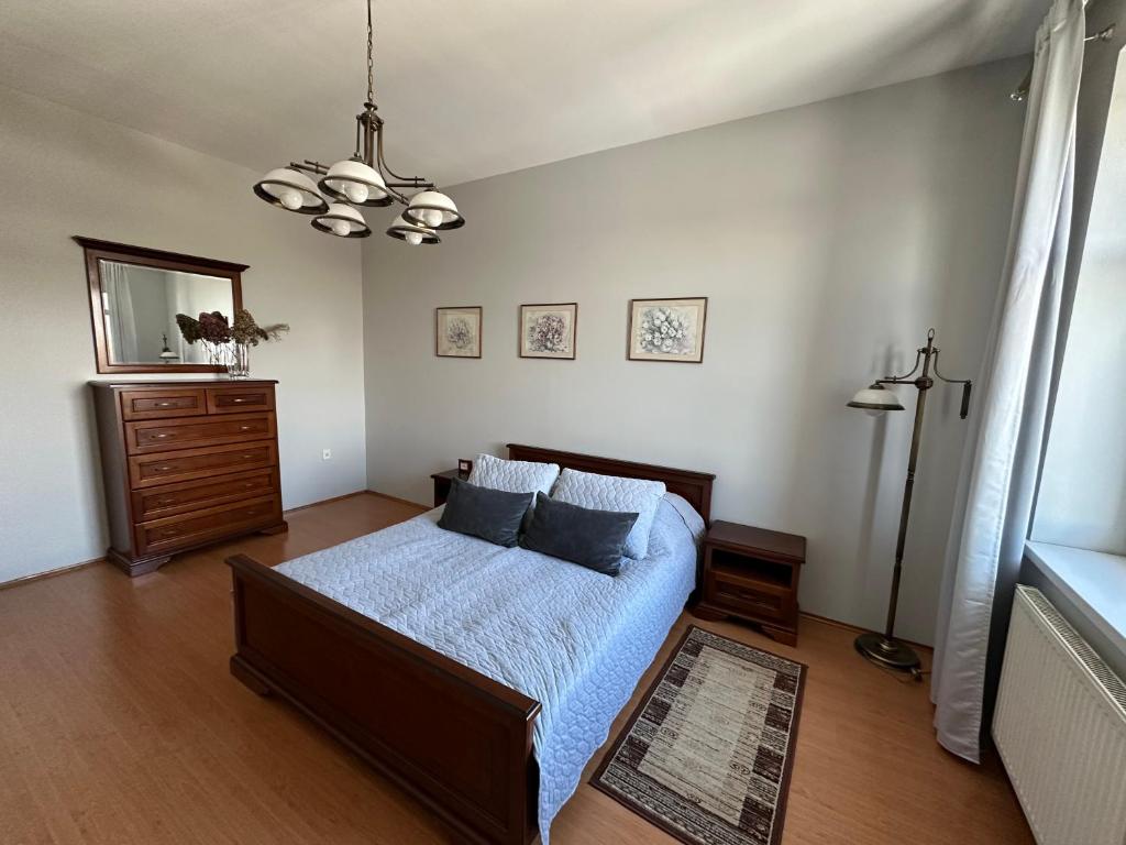 Posteľ alebo postele v izbe v ubytovaní apartament Mysłowice