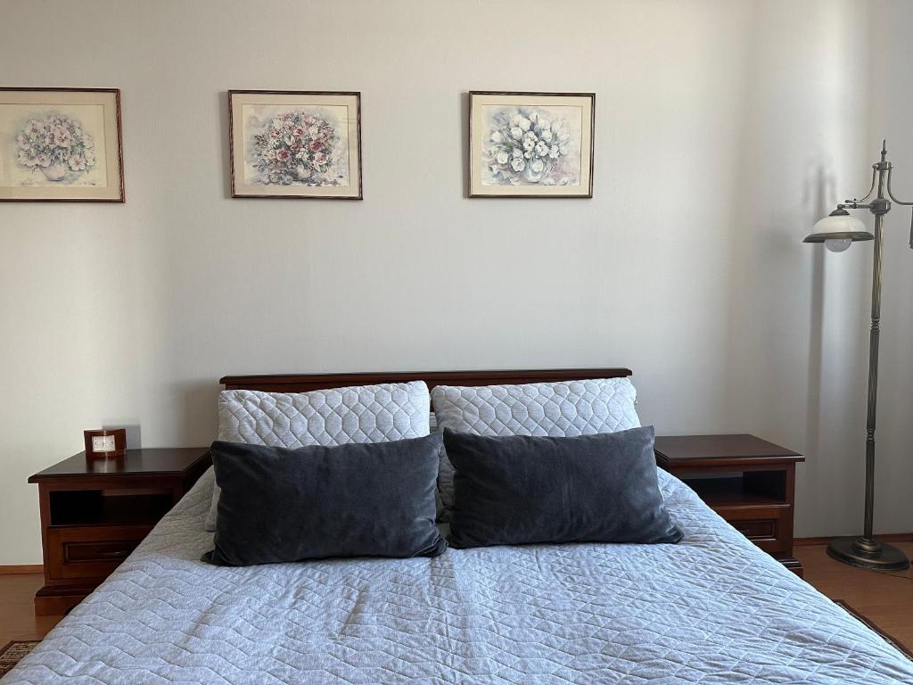 Posteľ alebo postele v izbe v ubytovaní apartament Mysłowice