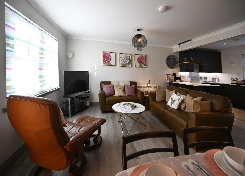 TV a/nebo společenská místnost v ubytování Taigh Corpach