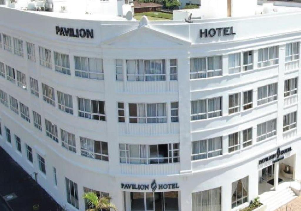 an aerial view of a hotel at Pavilion Hotel Durban in Durban