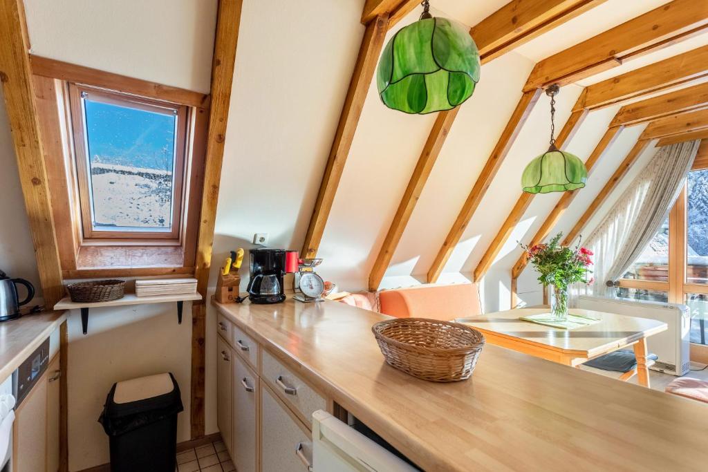 Kuchyň nebo kuchyňský kout v ubytování Ferienhaus Moritz
