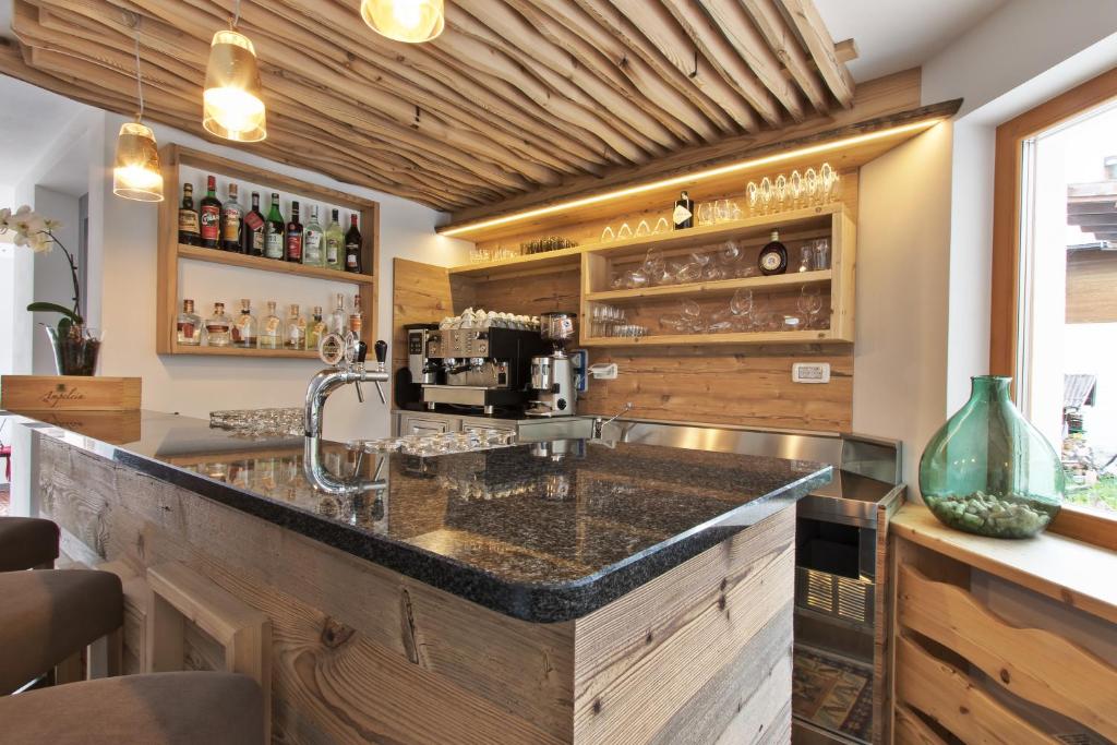 Kuchyň nebo kuchyňský kout v ubytování Hotel Steinrösl