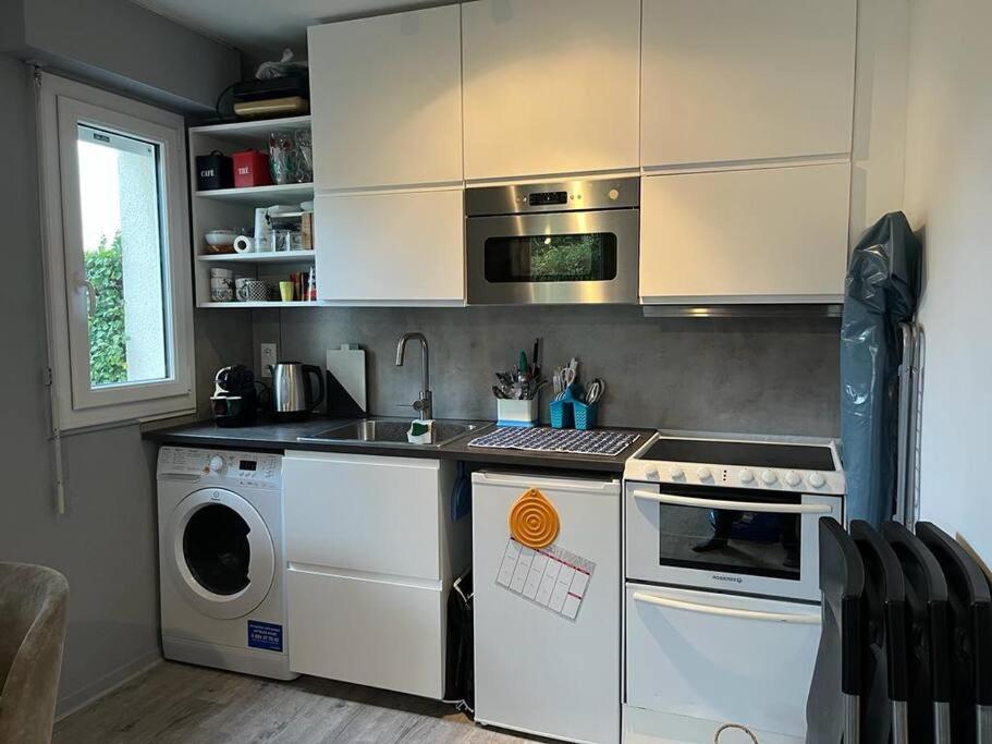 Dapur atau dapur kecil di Havre de paix à Houlgate