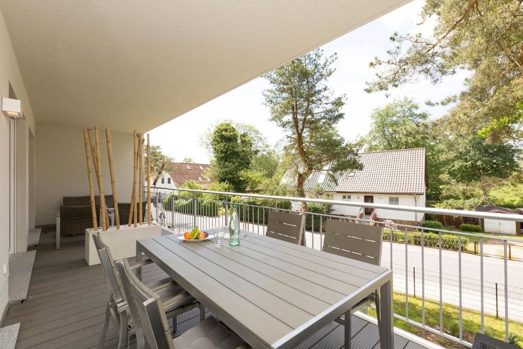 Balkón nebo terasa v ubytování Duenenresidenz Heringsdorf App 09
