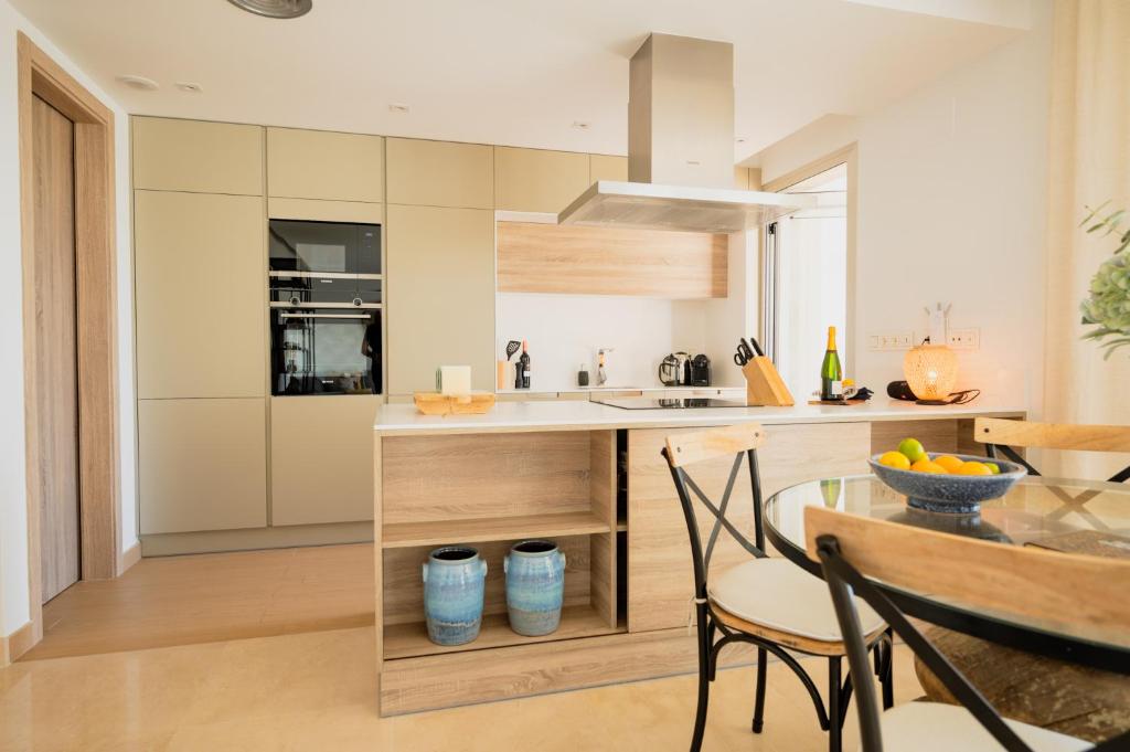 Kuchyň nebo kuchyňský kout v ubytování Apartment Botanic View