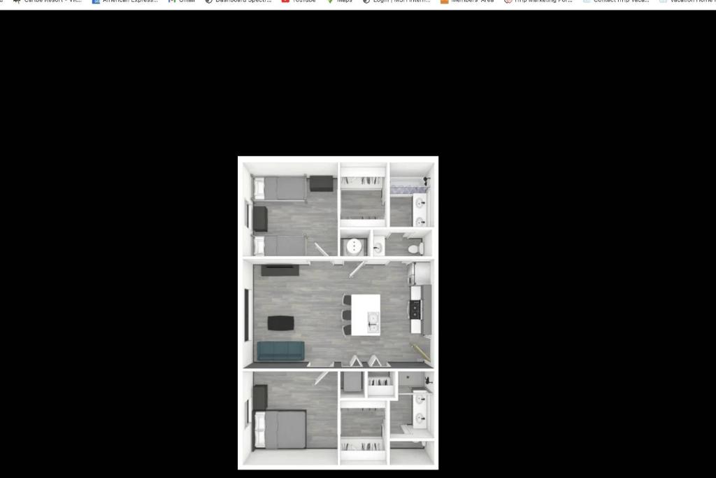 een afbeelding van een open plattegrond van een appartement bij The Well 306 in Zephyrhills