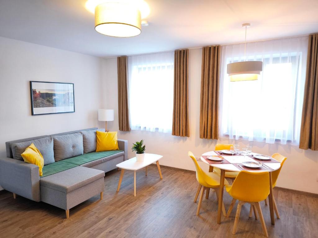 Posezení v ubytování Apartmány Lipno-Hory