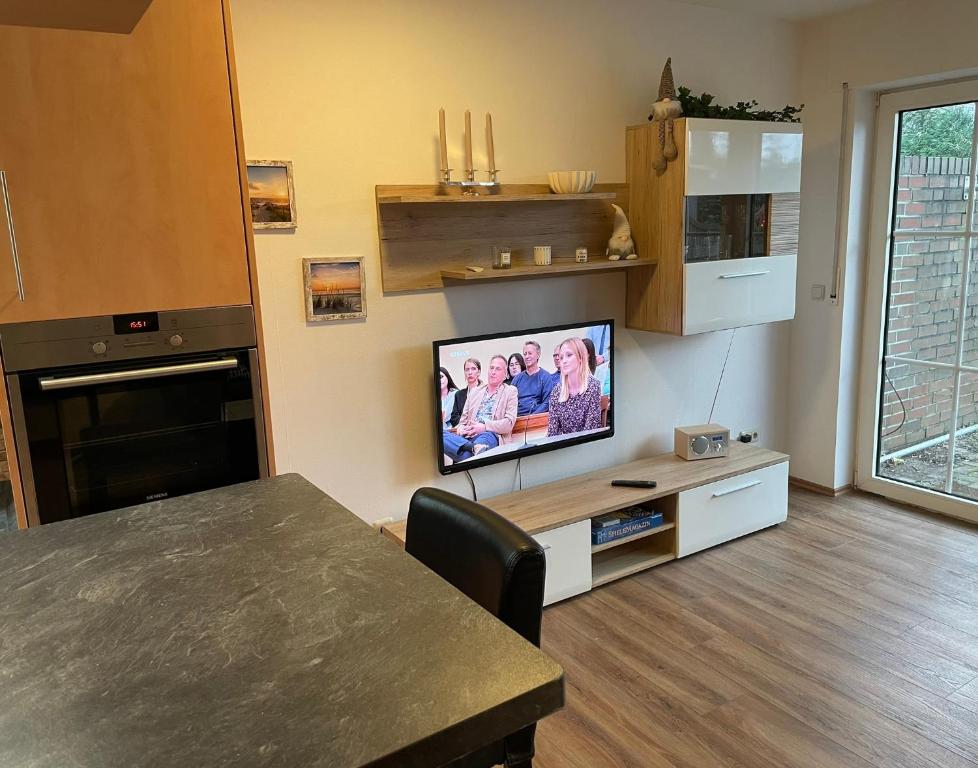 Kuchyň nebo kuchyňský kout v ubytování Ferienwohnung An der Gaste