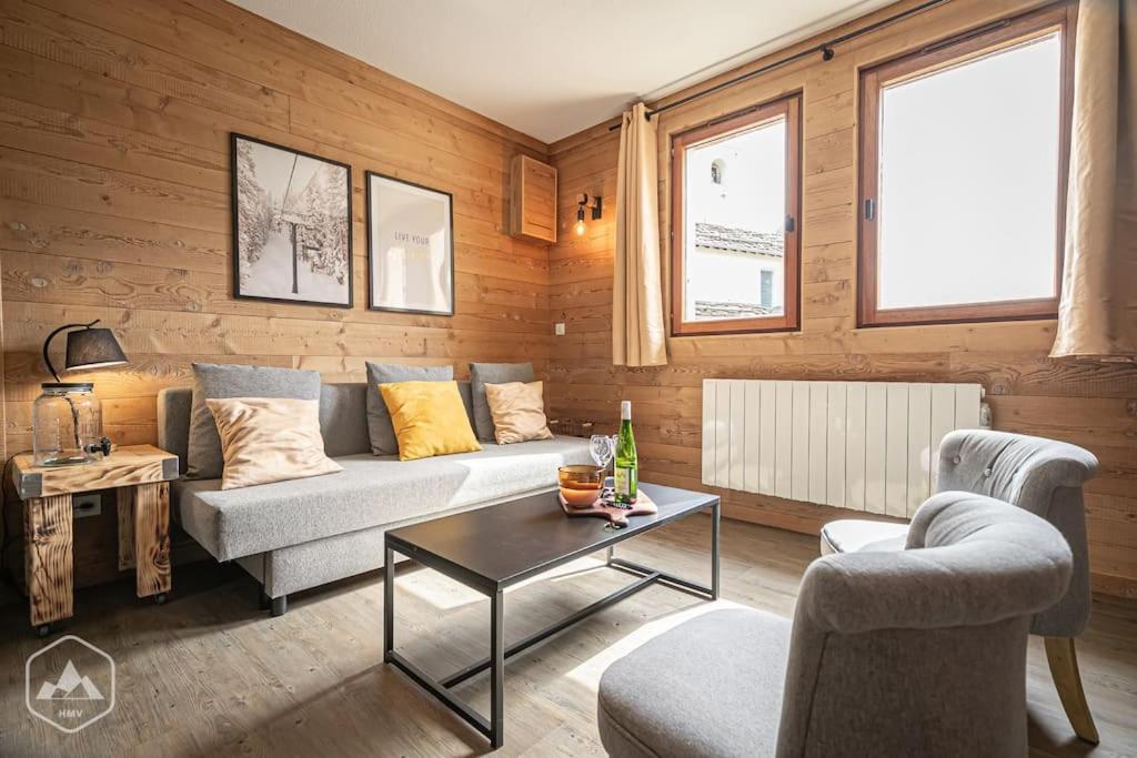 Posezení v ubytování Côté-Bourget 4 pers Duplex LES FORTS proche La Norma Aussois