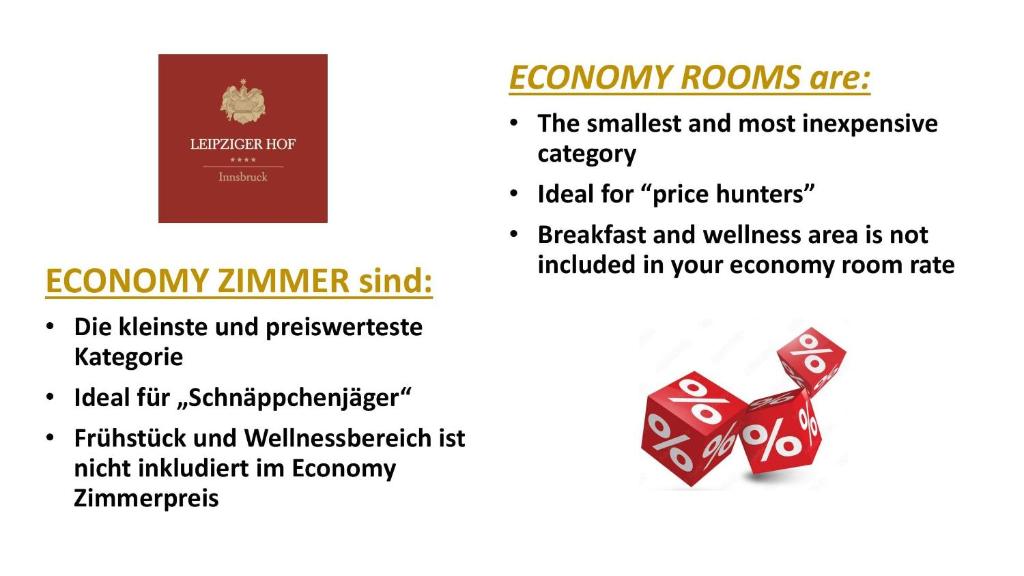 Leipziger Hof Innsbruck - Economy Doppelzimmer Ohne Sauna Und Frühstück