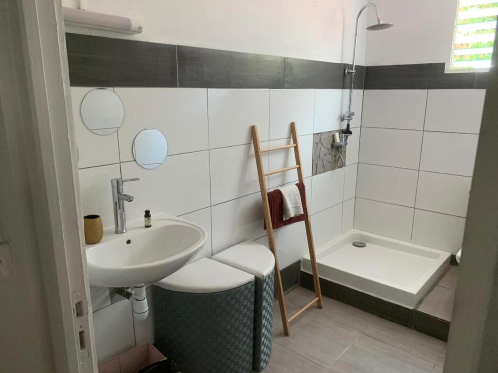 Ванная комната в Lamary au François avec SPA