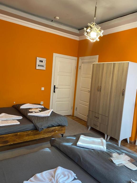 Postel nebo postele na pokoji v ubytování Taksim Pandora hotel