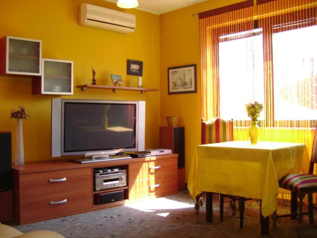 TV a/nebo společenská místnost v ubytování Apartmani Tome