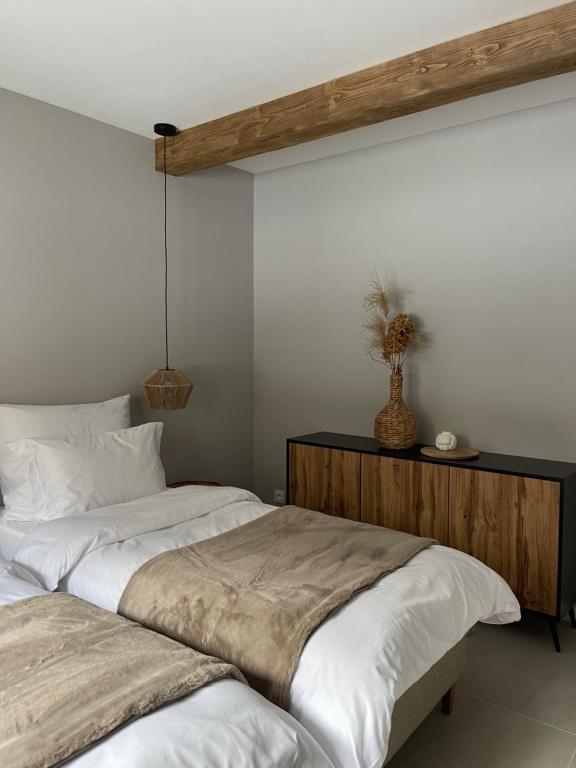 Postel nebo postele na pokoji v ubytování Apartament Uzdrowiskowa I Prestige